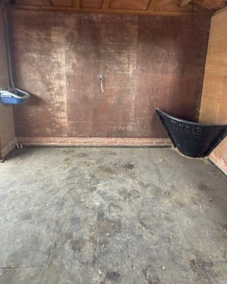 After: the garage empty